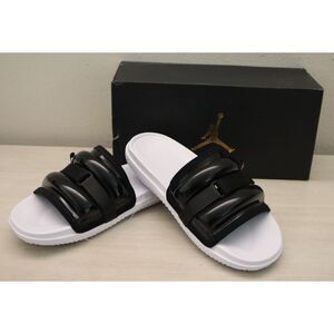 Jordan DM1683-061 Men Sz 13 Black/Red/White Super Play Slip-On Slide Sandals
